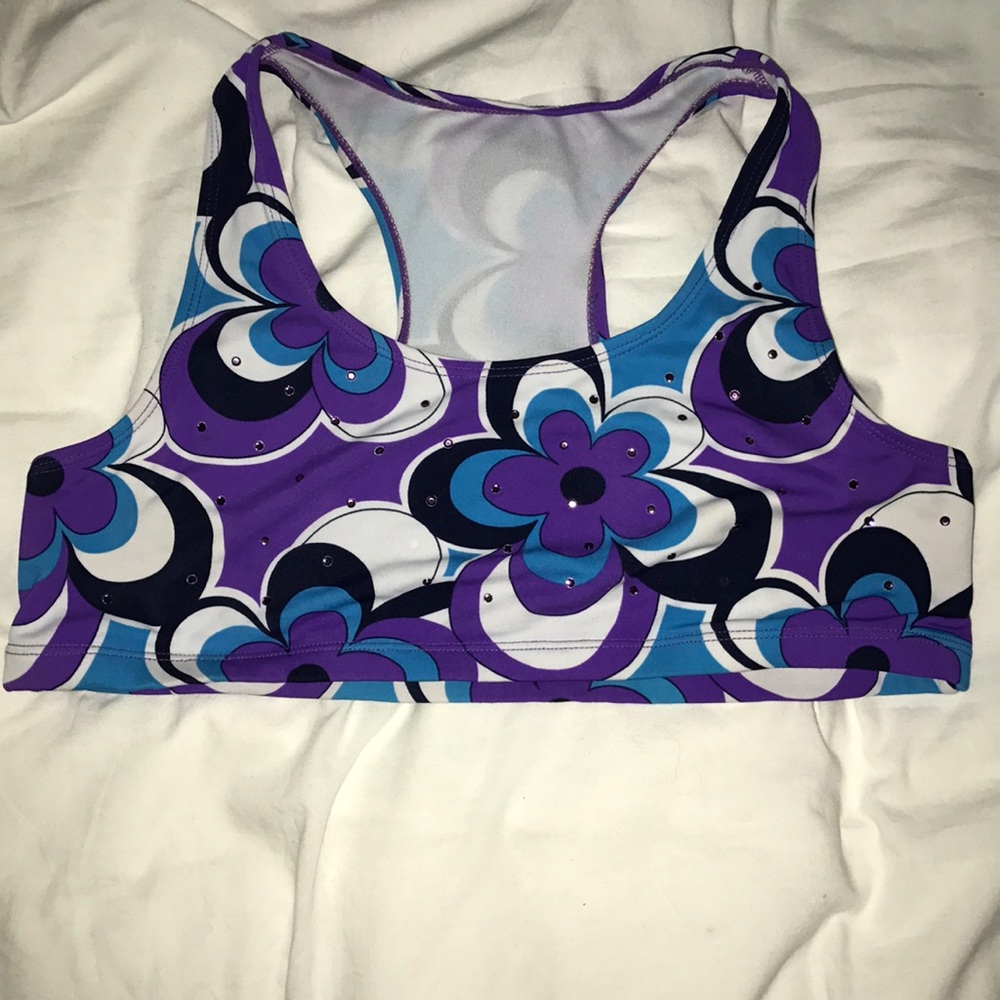 Swimsuit top.